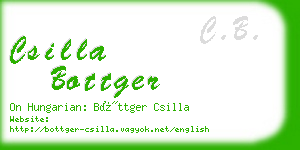 csilla bottger business card